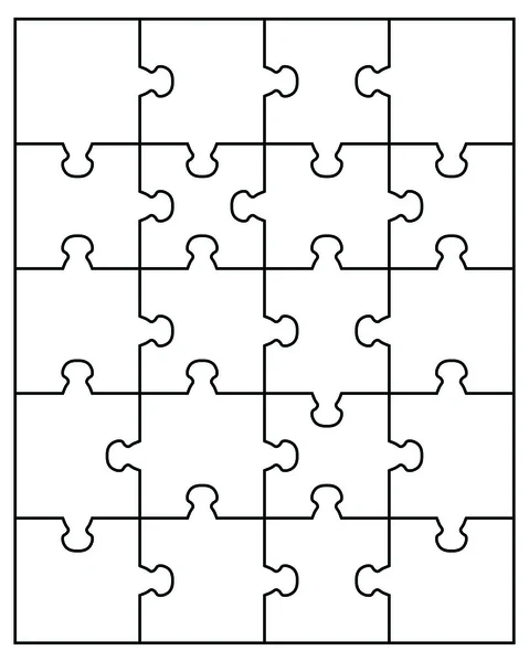 Vektor fehér puzzle — Stock Vector