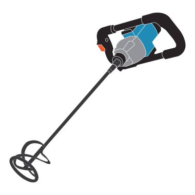 Boya karıştırma makinesi vektör çizimi tasarımı