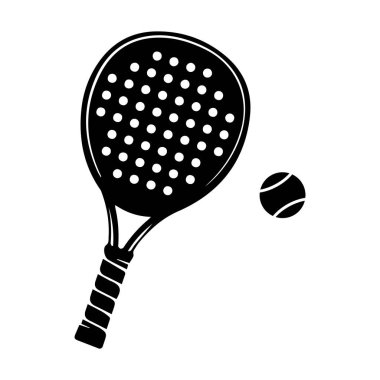 Padel raket simgesi vektör illüstrasyon tasarımı