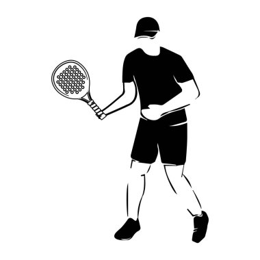 padel player icon vector illustration design