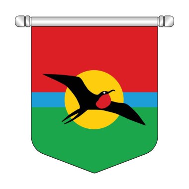 Ekvator Barbuda Ulusal Sancak Asma Sembolü