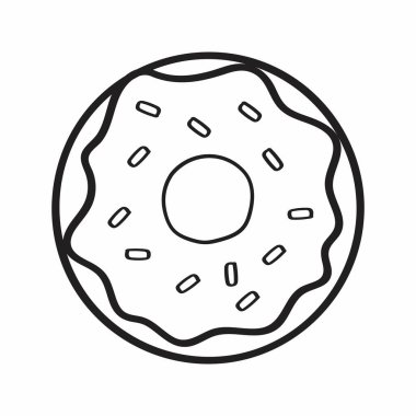 Boyama kitabı için güzel bir çizgi film çizimi.