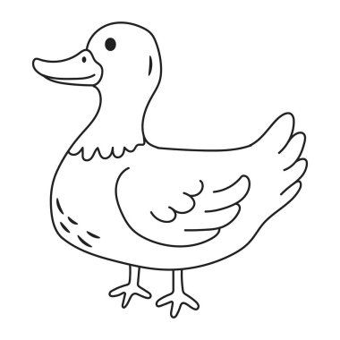 Boyama kitabı için güzel bir çizgi film çizimi.