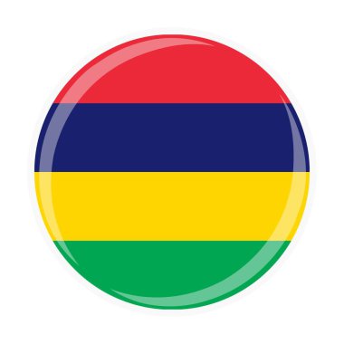 Mauritius Ulusal Yuvarlak Daire Bayrak Resmi Simgesi