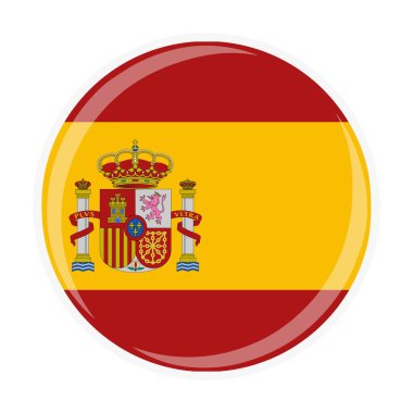 İspanya ulusal yuvarlak daire bayrak resmi simgesi