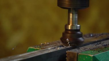 Bir değirmen makinesinin yakın plan görüntüsü