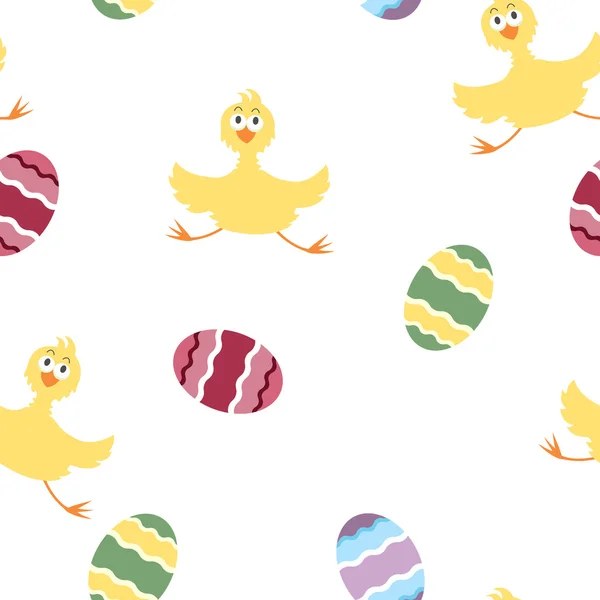 Easter chicken pattern — Stock Vector