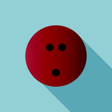 Vektör uzun gölge düz Bowling topu