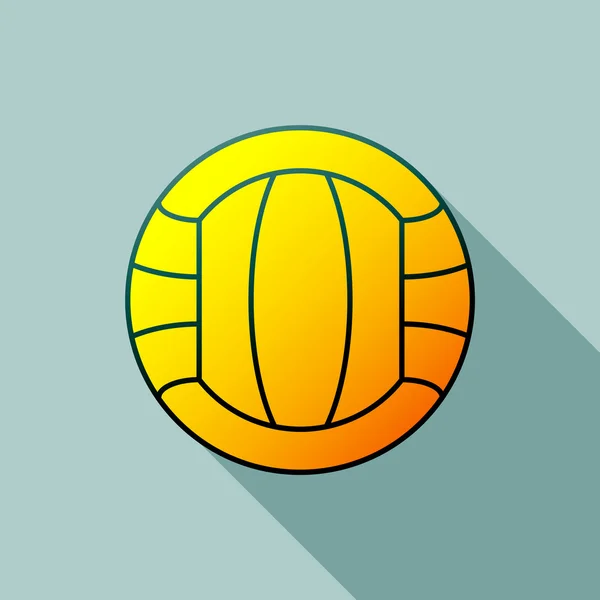 Vetor longa sombra plana bola de futebol — Vetor de Stock