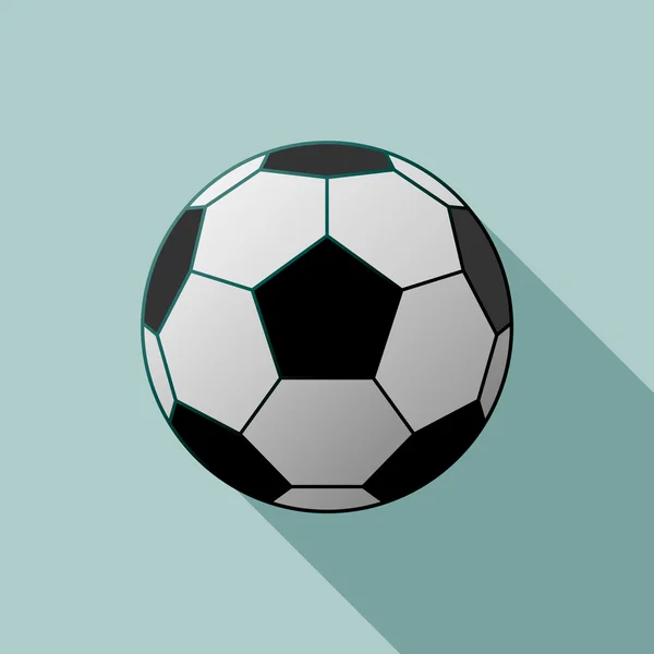 Balón de fútbol plano de sombra Vector — Archivo Imágenes Vectoriales