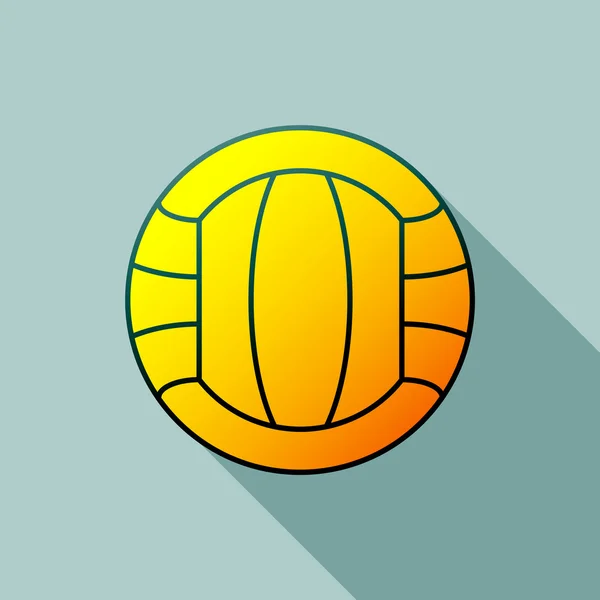 Vector lange schaduw Waterpolo bal pictogram — Stockvector