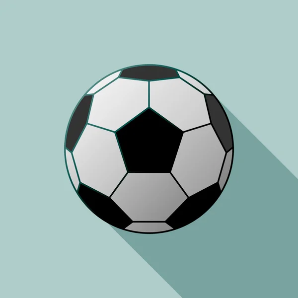 Vector lange voetbal uit de schaduw-Flat pictogram — Stockvector