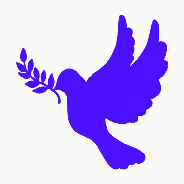 Beyaz arka plandaki güvercin. Güvercin vektör anahat işareti, güvercin siluet soyut görüntü defne yaprağı bitki ile barış güvercin. Güvercin barışın sembolü. Güvercin simgesi. Güvercin logosu. Güvercin posteri. Güvercin kartı. Güvercin sanatı. Güvercin simgesi. Güvercin logosu. Güvercin sanatı. Güvercin