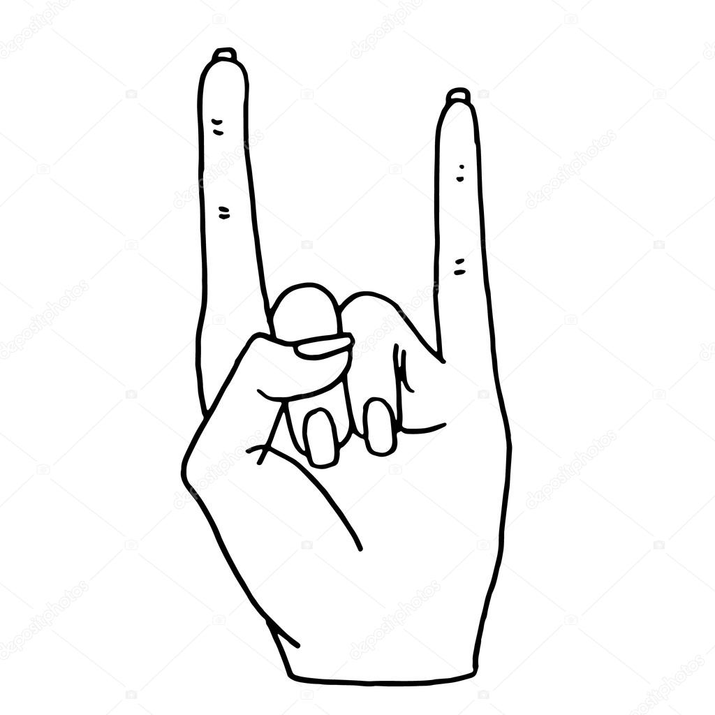 Hand on white background. Hand rock. Hand icon. Hand logo. Hand art. Rock icon. Rock background. Rock hand. Rock card. Rock poster. Rock band silhouette. Rock print. Rock vector. Rock drawn.Rock beach