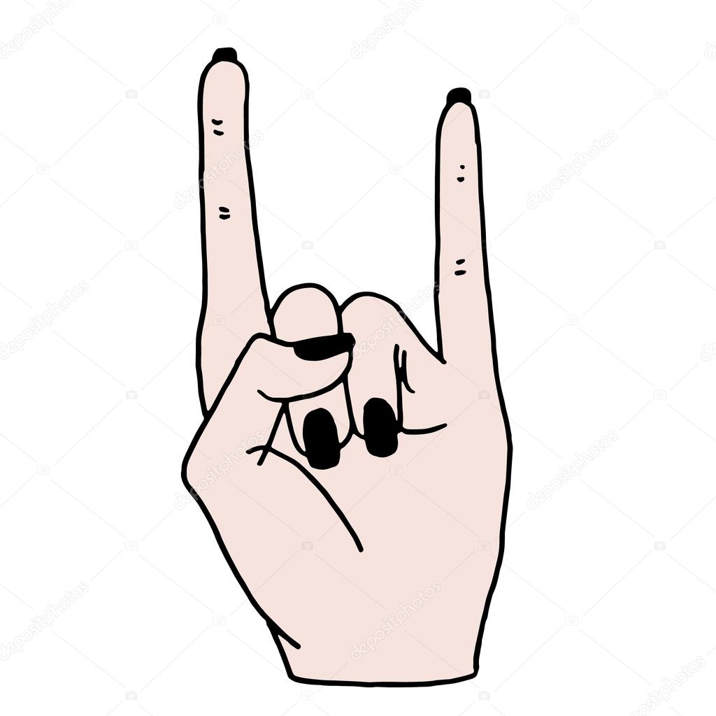 Hand on white background. Hand rock. Hand icon. Hand logo. Hand art. Rock icon. Rock background. Rock hand. Rock card. Rock poster. Rock band silhouette. Rock print. Rock vector. Rock drawn.Rock beach
