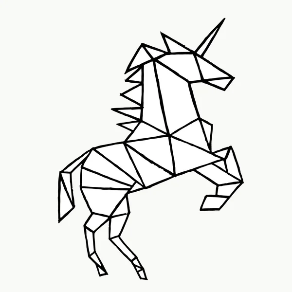 Unicorn on a white background.Vector illustration Unicorn. Unicorn low poly design. Cartoon  magic unicorn. Vector color unicorn. Unicorn logo. Unicorn icon. Unicorn art. Unicorn animals. Unicorn card — Stock Vector