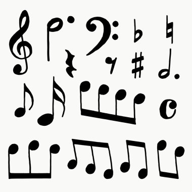Beyaz arka plan üzerine notlar. Notlar toplama. Müzik notaları. Müzik notaları vektörü. Notalar müzik sanatı. Notlar müzik simgesi. Notalar müzik logosu. Notalar müzik arka plan. Notlar simgesi. Notlar logosu. Notlar.