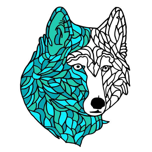 Lobo sobre fondo blanco. Tatuaje Wolf. Icono de lobo. Logotipo Wolf. Arte de lobo. Caricatura de lobo. Animal lobo. Garabato de lobo. Objetos de lobo. Objetos de lobo. Lobo corriendo. Lobo vector. Lobo lindo. Lobo dibujando. Cara de lobo . — Vector de stock