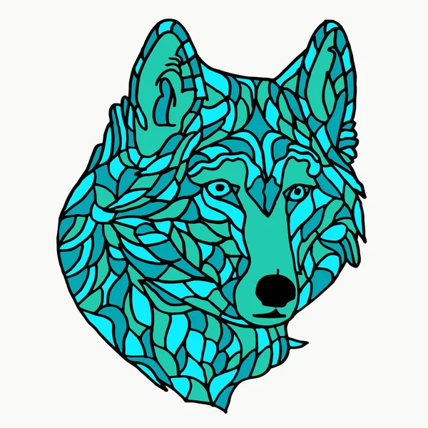 Lobo sobre fondo blanco. Tatuaje Wolf. Icono de lobo. Logotipo Wolf. Arte de lobo. Caricatura de lobo. Animal lobo. Garabato de lobo. Objetos de lobo. Objetos de lobo. Lobo corriendo. Lobo vector. Lobo lindo. Lobo dibujando. Cara de lobo . — Vector de stock