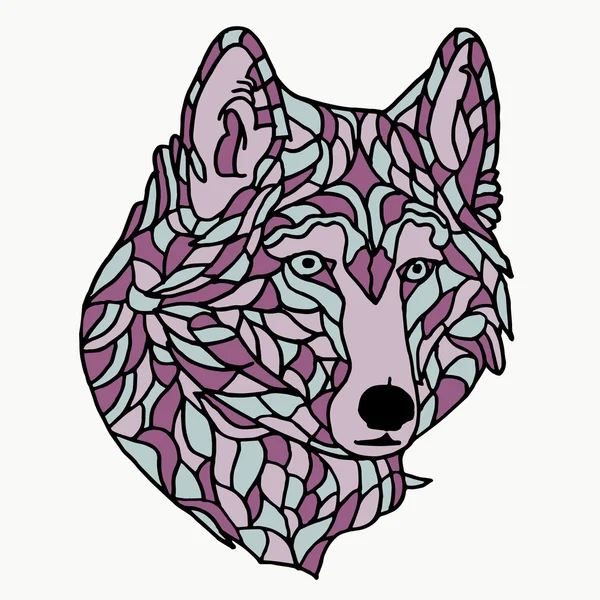 Lobo sobre fondo blanco. Tatuaje Wolf. Icono de lobo. Logotipo Wolf. Arte de lobo. Caricatura de lobo. Animal lobo. Garabato de lobo. Objetos de lobo. Objetos de lobo. Lobo corriendo. Lobo vector. Lobo lindo. Lobo dibujando. Cara de lobo . — Vector de stock