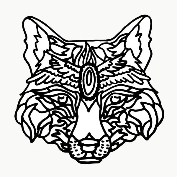 Vulpe pe un fundal alb. Fox. Geometric Fox pe un fundal alb. Fox icon. Logo Fox. Desen animat cu vulpe. Cardul Geometric Fox. Un animal vulpe. Silueta vulpii. Fox izolat. Poster Fox. Capul vulpii. Vânătoare de vulpi. Obiecte vulpe. Fox banner.Fox art — Vector de stoc