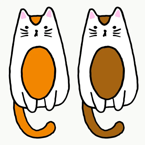 Katze auf weißem Hintergrund. Vektor Illustration Katze. Katzengesicht. Katzensymbol. Katzenlogo. Katzenkunst. Katzenprint, Katzengrafik, Katzenillustration, Leinwanddruck, Katzenmuster, Katzendesign, Katzengrafik, Katzentapete. — Stockvektor