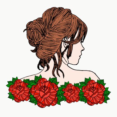 Beyaz arka plandaki kız. Güneş gözlüğü ile güzel kadın - moda vektör tasarımı. Kız simgesi. Kız logosu. Kız sanatı. Kız kartı. Kız posteri. Kız güzelliği. Kız vektörü. Kız nesneleri. Kız modası. Kız.