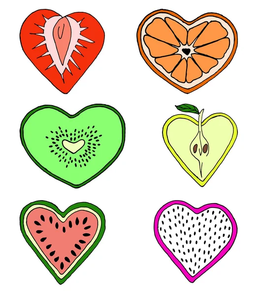El juego de frutas. Recolección de frutas. Vector de frutas. Ilustración de frutas. Mercado de frutas. Icono de fruta. Logotipo de fruta. Arte de la fruta. Fruto abstracto. Diseño de frutas. Jugo de frutas. Cartel de frutas. Banner de frutas. Cesta de frutas . Vector De Stock