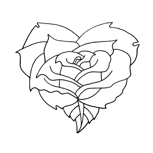 Rosa sobre un fondo blanco. Rosa sobre un fondo blanco. Vector rosa. Icono rosa. Logo rosa. Ilustración vectorial de rosa flor. Hermosa rosa. Arte rosa. Ramo de rosas. Rose Nature. Objetos Rose. Cartel Rose. Rose Vintage. Brote de rosa — Vector de stock