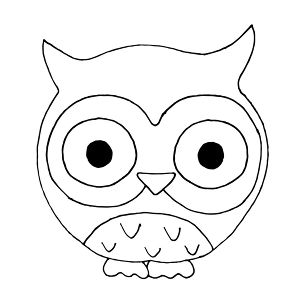 Owls na bílém pozadí. Owls na bílém pozadí. Sovu vektor. Umění sovo. Ikona sovu. Sovo logo. Silueta sovu. Sova izolovaná. Oči sovy. Soví design. Dekorace sova. Skica. To je všechno. Pěkná sova. Kreslená sova. Sova izolovaná. — Stockový vektor