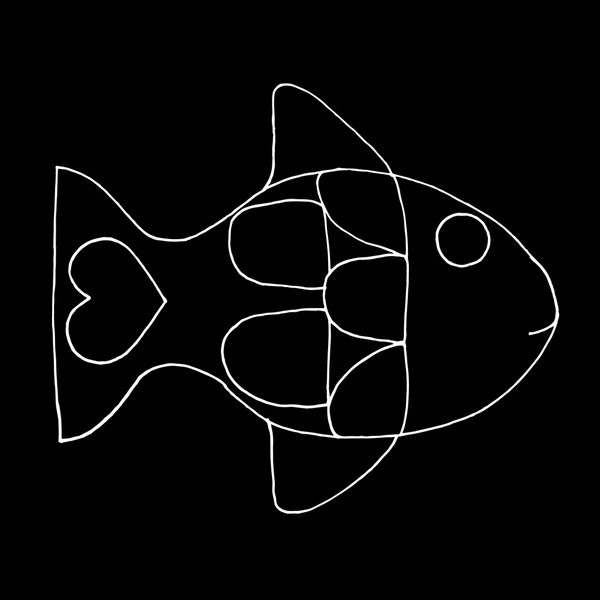 Pesce su sfondo nero. Vettore di pesci. Pesce su sfondo nero. Vettore di pesci. Illustrazione dei pesci. Disegno dei pesci. Pesce africano. Pesce isolato. Esperienza pesce. Cartone animato. Pesce carino. Grafica dei pesci. Struttura del pesce. Natura ittica. Oggetti di pesce . — Vettoriale Stock