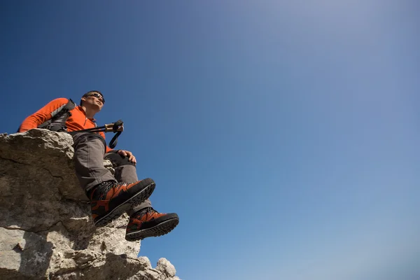 Wandern in den Bergen. — Stockfoto