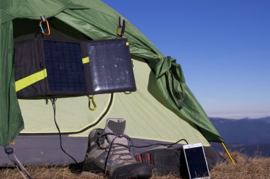 Kamp öğeleri ekipmanları .