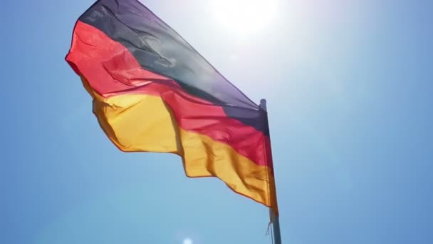 Bandera sedosa de Alemania — Vídeos de Stock