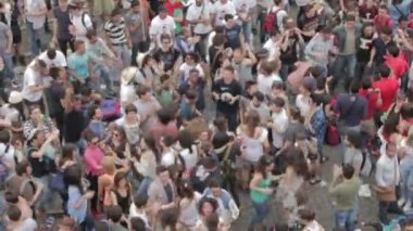Roma, İtalya, Mayıs 1,2015 - rock müzik konser sahne sahne ışıkları kontrol