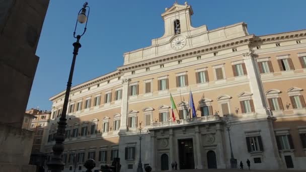 Pałac montecitorio w Rzym — Wideo stockowe