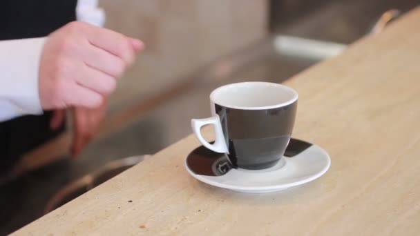 Kopje koffie — Stockvideo