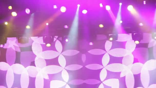 Concerto palco luz violeta — Vídeo de Stock