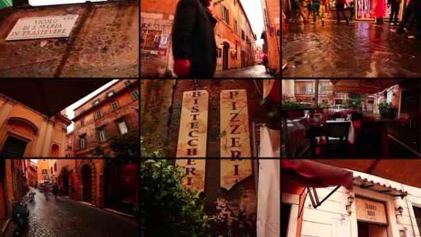 Képi régi utcák, Róma — Stock videók