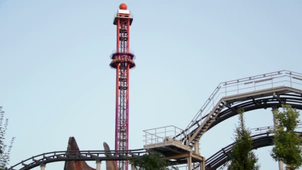 Visão geral do parque temático — Vídeo de Stock