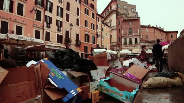 Vieille rue picturale de Rome — Video