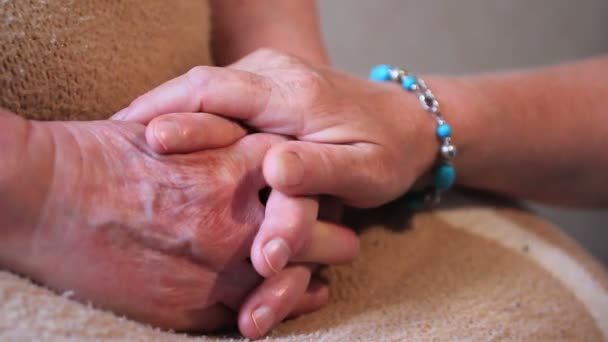 Hands touching each other — Stock Video