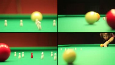 9-pin Bilardo oynayan insanlar