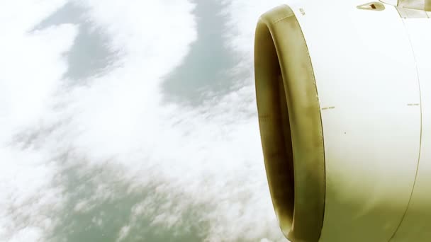 飞行的飞机的翼 — 图库视频影像