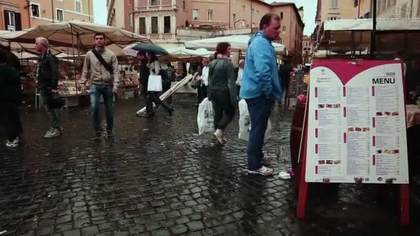 Obrázkové staré ulice Říma — Stock video