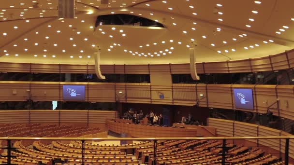 Parlamento europeo. Dentro. — Video Stock