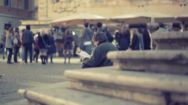 Piazza di santa maria em trastevere — Vídeo de Stock