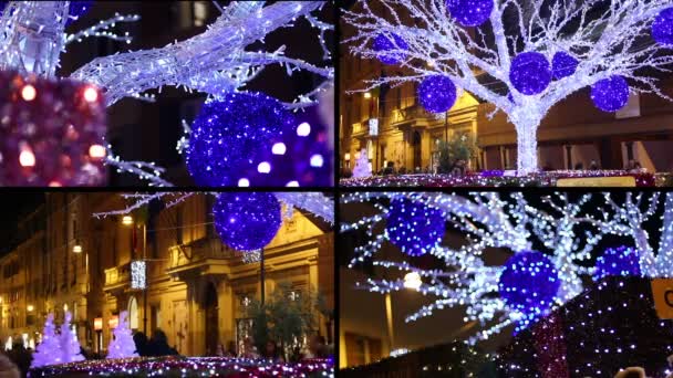 Kerstboom in Rome — Stockvideo