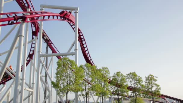 Roller coaster üzerinde keyfi — Stok video