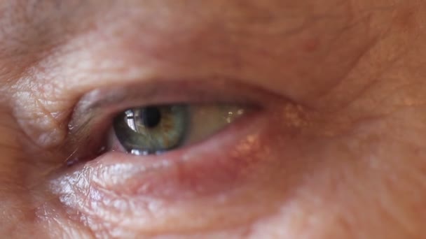 Old woman's eye — Stockvideo